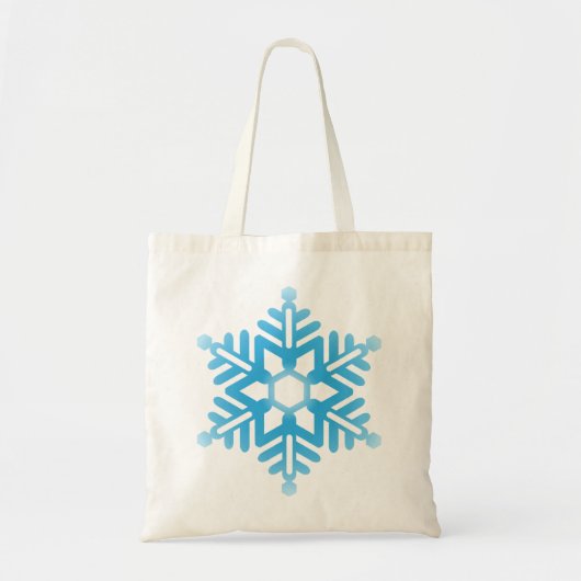 Blue Snowflake Tote Bag (Voorkant)