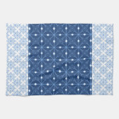 Blue Snowflake Winter Kitchen Towel Theedoek (Horizontaal)