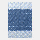 Blue Snowflake Winter Kitchen Towel Theedoek (Verticaal)