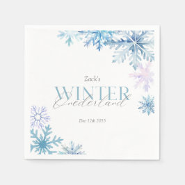Blue Snowflake Winter Wonderland First Birthday  Servet