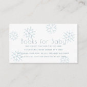 Blue Snowflakes Baby shower Books for Baby Informatiekaartje (Voorkant)