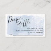 Blue Snowflakes Baby shower Raffle Ticket Informatiekaartje (Voorkant)