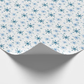 Blue Snowflakes Cadeaupapier (Hoek)