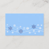 Blue Snowflakes Cartes de lieux de vacances (Dos)