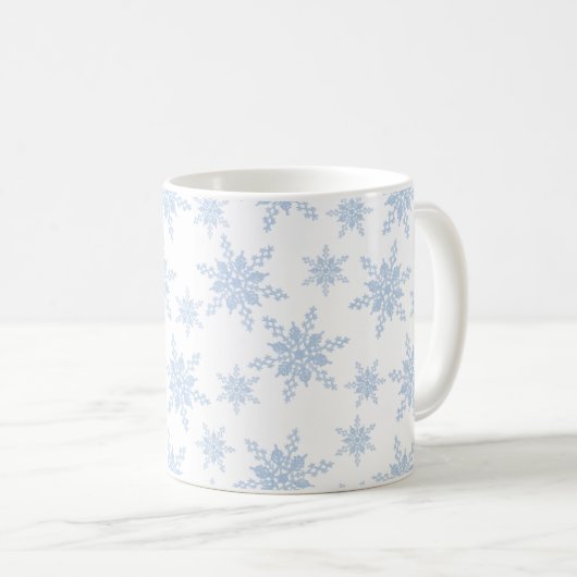 Blue Snowflakes Coffee Mug (Devant droit)