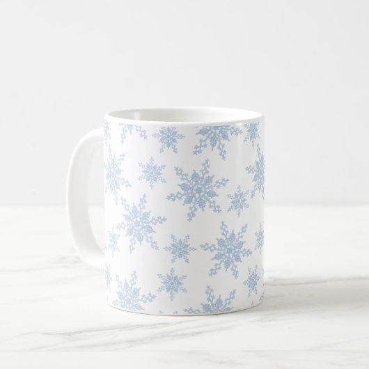 Blue Snowflakes Coffee Mug (Devant gauche)