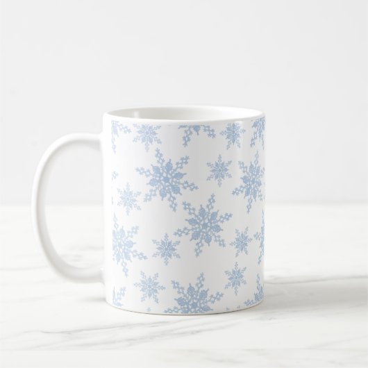 Blue Snowflakes Coffee Mug (Gauche)