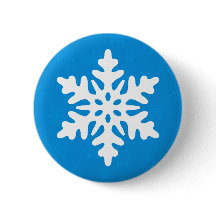 Blue Snowflakes Custom kerstButton Pin Flair