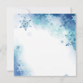 Blue Snowflakes Invitation à la douche nuptiale d' (Dos)