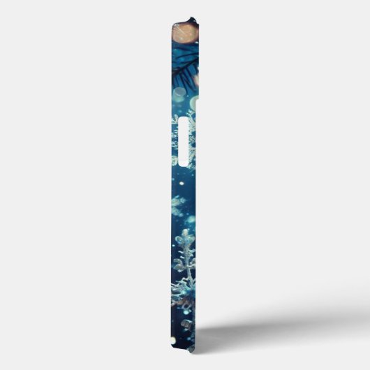 Blue Snowflakes kerst Case-Mate iPhone Case (Achterkant / Rechts)