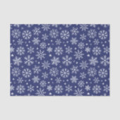 Blue Snowflakes kerstpatroon Tissuepapier (Voorkant)