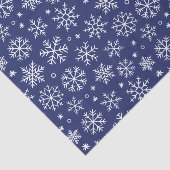 Blue Snowflakes kerstpatroon Tissuepapier (Detail)