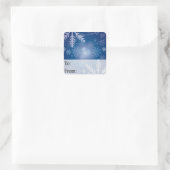Blue Snowflakes Label met kerstcadeaus (Tas)