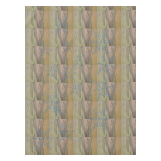 Blue Snowflakes on the Seashore  Tafelkleed (Voorkant)