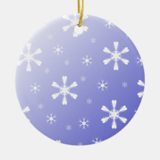 Blue Snowflakes-Ornament Keramisch Ornament