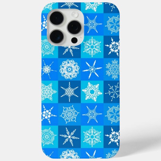 Blue Snowflakes Patroon Case-Mate iPhone Case (Achterkant)
