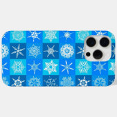 Blue Snowflakes Patroon Case-Mate iPhone Case (Achterkant (horizontaal))