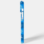 Blue Snowflakes Patroon Case-Mate iPhone Case (Achterkant / Links)