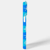 Blue Snowflakes Patroon Case-Mate iPhone Case (Achterkant / Rechts)
