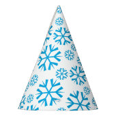 Blue Snowflakes Patroon Feesthoedjes (Links)