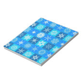 Blue Snowflakes Patroon Notitieblok (Gedraaid)
