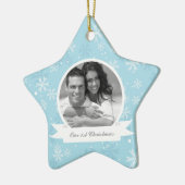 Blue Snowflakes Photo ornements (Gauche)