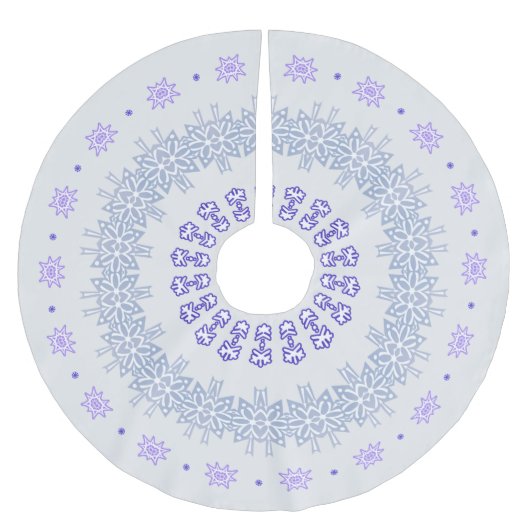 Blue Snowflakes Ring Kerstboom Rok (Voorkant)