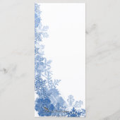 Blue Snowflakes sur le menu Mariage blanc (Dos)