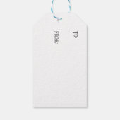 Blue Snowglobe Sneeuwvlok Foto Cadeaulabel (Achterkant)