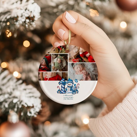 Blue Snowman  First Christmas