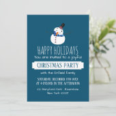 Blue Snowman, Invitation à la fête de Noël (Debout devant)