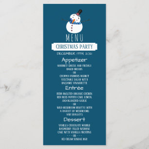 Blue Snowman, Menu de fête de Noël