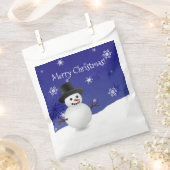 Blue Snowman Winter Scenery kerstcadeautjes Bedankzakje (Geknipt)