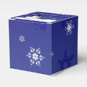 Blue Snowman Winter Scenery-kerstfeestdoos Bedankdoosjes (Voorkant Zijde)