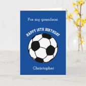 Blue Soccer Sport 16e carte d'anniversaire (Fleur jaune)