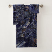Blue Sodalite Gemstone Bad Handdoek (Insitu)