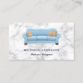 Blue Sofa Furniture Store Interieurontwerper Visitekaartje (Voorkant)