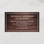 Blue Sofa Furniture Store Interieurontwerper Visitekaartje (Achterkant)