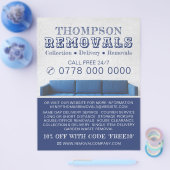 Blue Sofa, Removal Company Adverteren Flyer (Enkel)