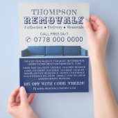Blue Sofa, Removal Company Adverteren Flyer (Hand)