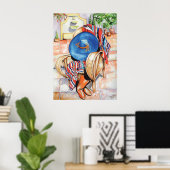 Blue Sombrero Poster (Thuiskantoor)