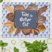 Blue Sourdegh Bread Baking Personalized Theedoek (Gevouwen)