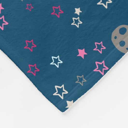 Blue Space - Aangepaste tas Fleece Deken (Hoek)