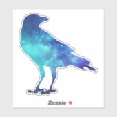Blue Space Crow Sticker (Vel)