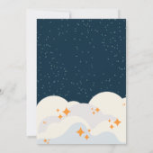 Blue Space & Rockets Verjaardag Kaart (Achterkant)