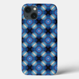 Blue Spacey geometrisch iPhone 13 Hoesje