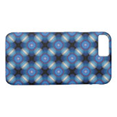 Blue Spacey geometrisch Case-Mate iPhone Case (Achterkant (Horizontaal))