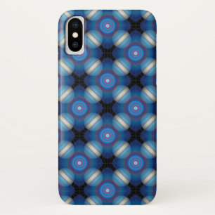Blue Spacey geometrisch iPhone X Hoesje