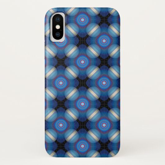 Blue Spacey geometrisch Case-Mate iPhone Case (Achterkant)
