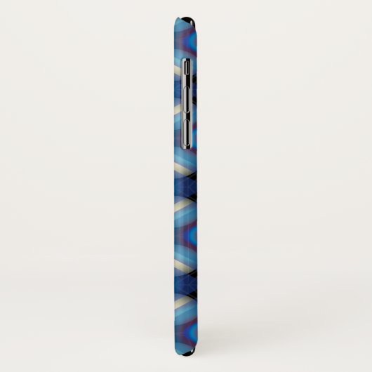 Blue Spacey geometrisch Case-Mate iPhone Case (Achterkant/links)